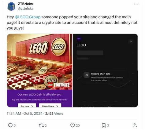 Lego's website was hacked to promote a crypto scam - Head Topics