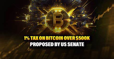 1% Tax on Bitcoin Over $500K Proposed by US Senate - Altcoin Buzz